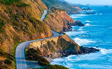 The Big Sur on the Pacific Coast Highway, California, USA